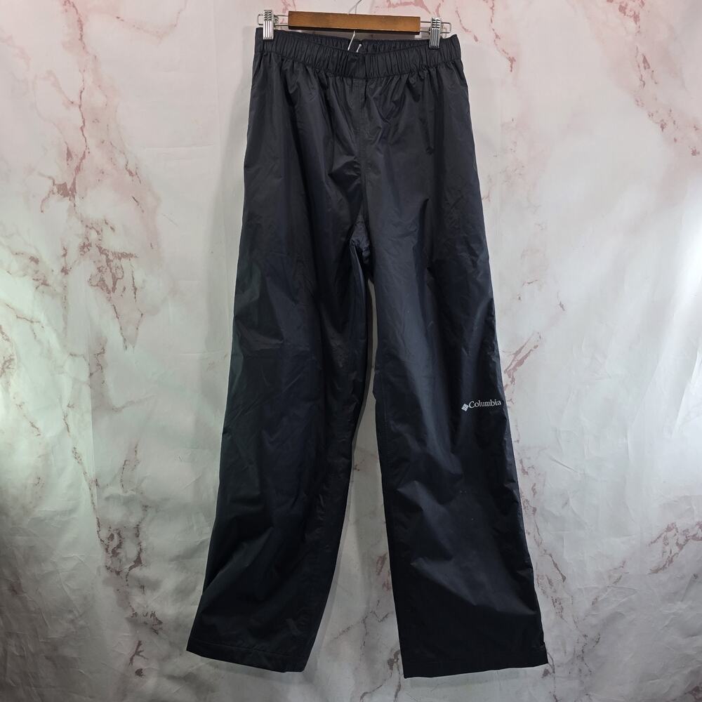 Columbia Rain Pants Mens Small 28 X 32 Rebel Runner Black Full Zip Off 1531481